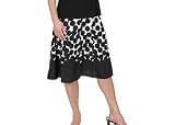 Misses Bay Studio Career Black & White Dot Border Skirt