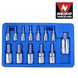 Pro-Grade 13-Piece Hex Wrench Bit Socket Set - SAE Set