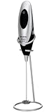 BonJour Coffee Hand-Held Battery-Operated Beverage Whisk / Milk Frother, Silver, Primo Latte(tm)
