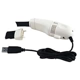 USB white KEYBOARD VACUUM computer cleaner brush