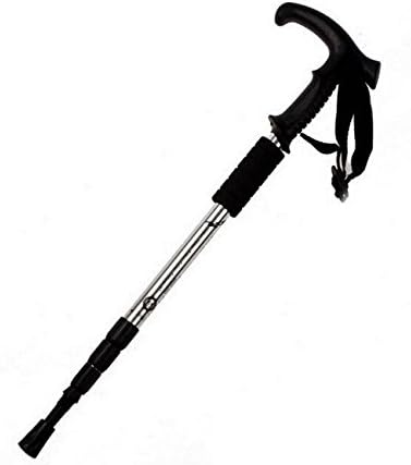 1 Pole of Trekking Poles Retractable Anti-Shock 50Cm-105Cm Mountaineering Hiking Walking Cane Walking Stick - White