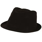 NWT Crushable Light Fedora Trilby Summer Hat Black L/XL