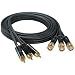 ESE 201961 12Ft BNC-Male to RCA-Male x 3 Component Video Cable Gold Plated