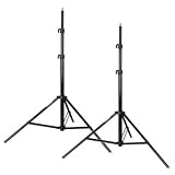 Opteka LS600 6' Black Aluminum Adjustable Light Stand with Case (2 Pack Kit)