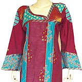 Kaftan Robe Long Sleeve Cotton Gown Size S (kftn553)