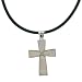 White Mother of Pearl Inlay Cross Frame Pendant - 35x47mm - 18-20