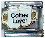 Clearly Charming Coffee Lover Italian Charm Bracelet Link