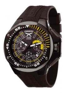 CARRERA WATCHES Herrenarmbanduhr Diver Chrono Black/Yellow 4405480
