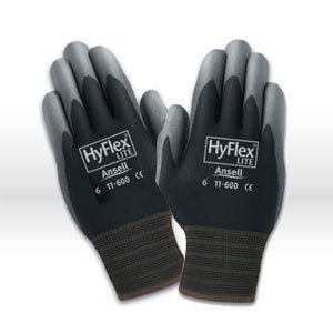 Ansell HyFlex Lite Polyurethane Coated Gloves - Black, Size 8 On Sale