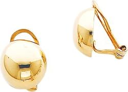 14K Yellow Gold Clip On Ball Earrings Ear Jewelry
