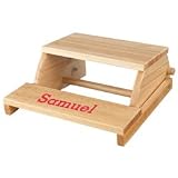 Personalized Natural Flip Stool