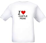 I LOVE CASTLE PEAK - Mountain-series - White T-shirt