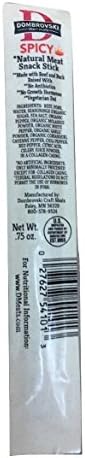 Premium Meat Sticks (Spicy, 12 Sticks): Natural Beef and Pork Raised without Antibotics or Growth Hormones - Organic Spices - No MSG, Gluten or Added Nitrates/Nitrites