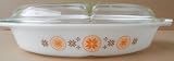 Vintage Pyrex 1 1/2 quart Oval Divided Bakeware Dish with Glass Lid - 12 1/2 inches x 8 3/4 inches x 2 inches - Divided sections are 5 1/4 inches x 8 inches - item 4 Vintage Pyrex 1 1/2 quart Oval Divided Bakeware Dish with Glass Lid - 12 1/2 inches x 8 3/4 inches x 2 inches - Divided sections are 5 1/4 inches x 8 inches - item 4