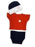Red, White and Blue Baseball Diaper Set, Small Preemie 3-6 Pounds