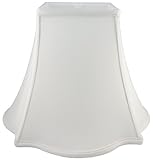 American Pride Lampshade Co. 01-78091710 Square Soft Tailored Lampshade, Shantung, White