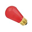 Bulbrite 701701 - 11S14CR - 11 Watt S14 Sign Bulb, Ceramic Red