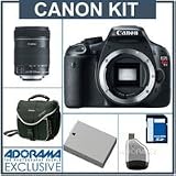 Canon EOS Rebel T2i EF-S Digital SLR Camera Kit - Black - with EF 18-135mm f/3.5-5.6 IS Image Stabilized Lens, 4GB SD Memory Card, Slinger Camera Bag, Spare LP-E8 Lithium-Ion Rehargeable Battery, USB 2.0 SD Card Reader