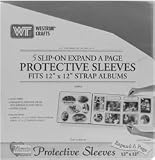 Expand-A-Page Slip On Page Protectors For 12x12 Albums, Expands To 12x24, 5/Pkg.