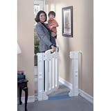 LA Baby Stop And Go Self Closing Safety Gate, White
