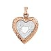 14K Rose Gold Heart Locket With Heart Design