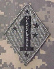 1st Marine Division ACU Patch Foliage Green