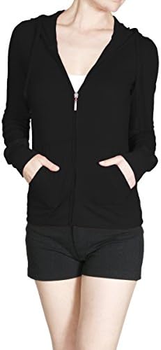 Full Zip-up Closure with Long Sleeve Lined Drawstring Hoodies (QP47)