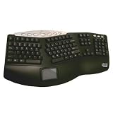 Tru-form Pro Media Contoured Ergo Touchpad Keyboard PS/2 Blk