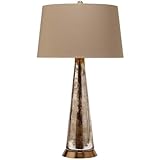 Arteriors 44449-149 Silver Camel Tapered Glass Lamp, Glass and Brass