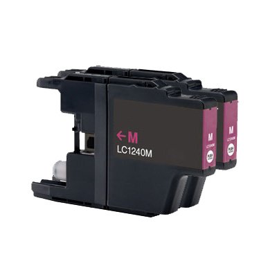 2x Brother LC1240M - Magenta Compatible Printer 