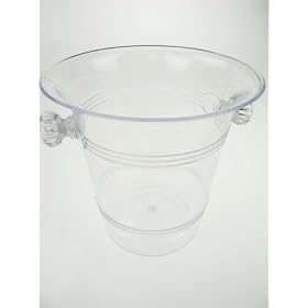Buy Clear Plastic 4 Base Ice Bucket & Tongs