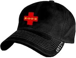 MaSH M*A*S*H 4077th Black logo Adjustable Hat Cap