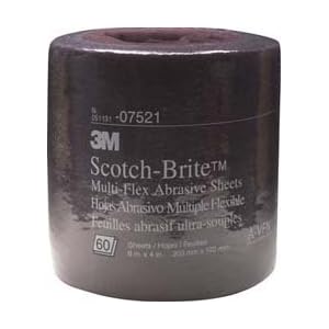 3M Scotch-Brite Multi-Flex 8-Inch-by-20-Foot Abrasive Sheet Roll by 