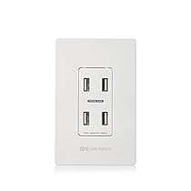 Cable Matters 4.8A 4-Port Charger Receptacle with Faceplate

