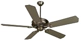 Craftmade Model AT52BN American Tradition Series Indoor Ceiling Fan in Brushed Nickel with your choice of Blade Color - Shown with 52 Brushed Nickel Standard Blades