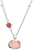 Sterling Silver, Rose Quartz and Enamel Floral Pendant by David Sigal, 16