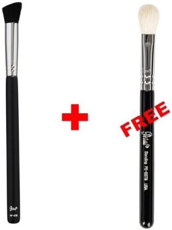 Bundle - Petal Beauty Precision Flat Angled makeup Brush + FREE $9 Value Eye Blending Brush