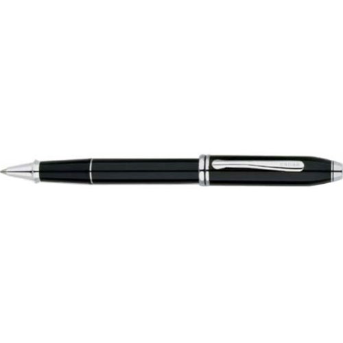 Cross Townsend, Black Lacquer, Selectip Rolling Ball Pen, with Rhodium Plated Appointments (AT0045-4)