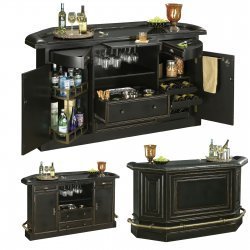 Northport Bar by Howard Miller - 693-009 (Burnished Black) (43H x 75.75W x 27.5D) by Howard Miller