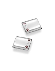 Silver with Diamonds - Pink Sapphire & Diamond Silver Earrings