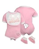 MLB New York Mets Pink Onesie Bib and Bootie, 12