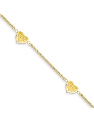 14k Spiga Puff Hearts Love Bracelet, Best Quality Free Gift Box Satisfaction Guaranteed