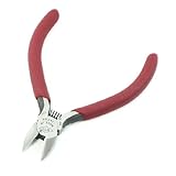 uxcell　ニッパー　サイドカッター　ワイヤカッター　プライヤー　ペンチ　切断　金属製　レッド　ノンスリップ