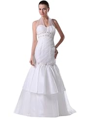 Halter Fitted Taffeta Mermaid  Dress