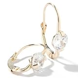 14K White or Yellow Gold Brilliante Solitaire Earrings