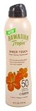 Hawaiian Tropic Sunscreen, Clear Spray, Sheer Touch, 50 UVB/SPF with UVA