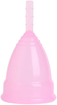 Great Care 100% Medical Silicone Reusable Hypoallergenic Menstrual Solution Feminine Hygiene Protection Period Cup (Large, Pink)