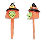 Witch Head 3D Cupcake Pick - 6ct