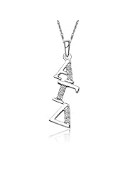 Alpha Gamma Delta Diagonal Silver Lavalier (AGD-P002)