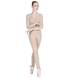Basic Long Sleeve Unitard,N8442BLKS,Black,Small